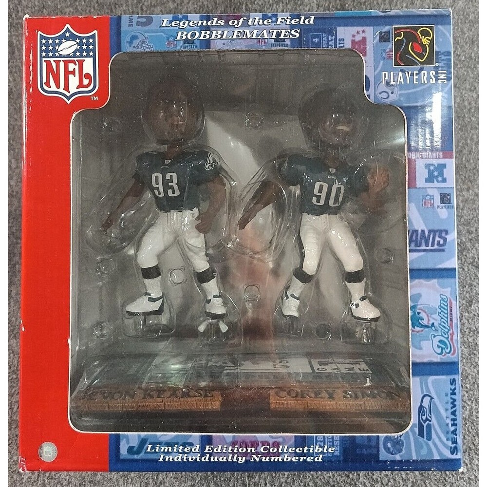 Kearse & Simon  Philadelphia Eagles NFL “Ticket Base” Bobblehead Players Inc New